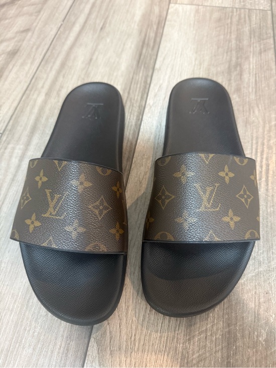 Louis Vuitton Other - Louis Vuitton Brown & Black Monogram Slide Sandals